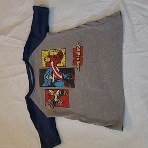 💥Marvel Boys Size 6 Gray Short Sleeve Shirt Top